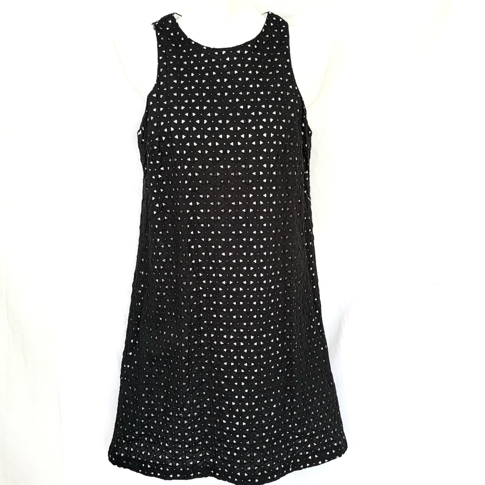 INC Ribbon Black White Rivbon Dress Size 8
